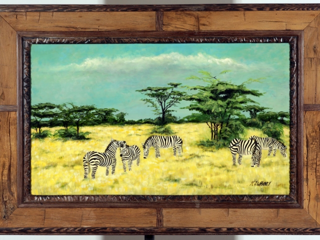 Zebras on the Plain painting by Ken Whitney